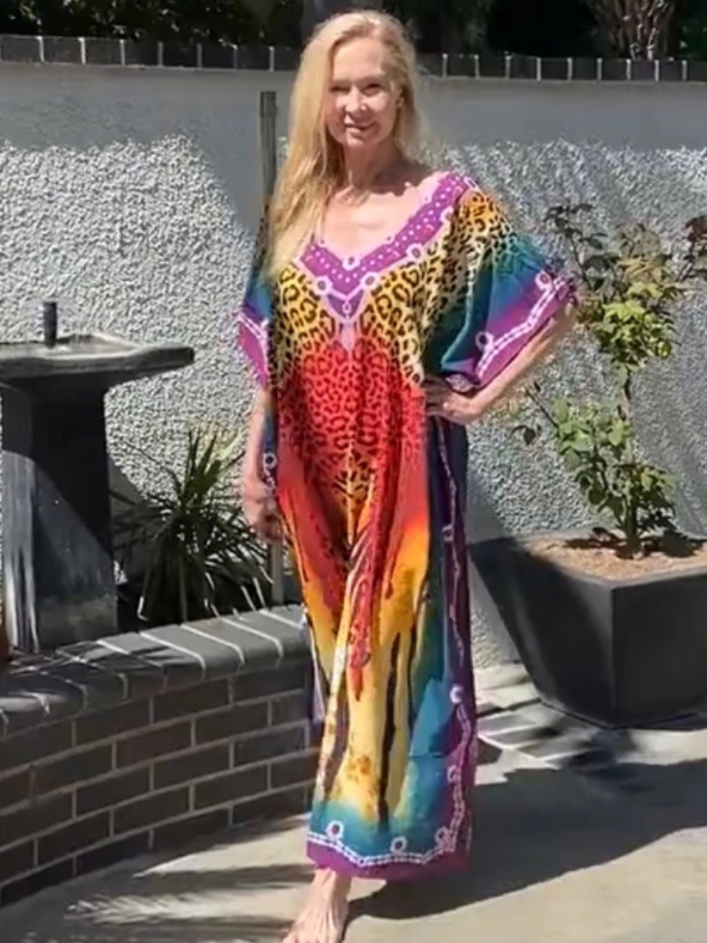 Gorgeous Kaftan dress printed Leopard, Maxi dress, medallions,Large,XL,XXL, 1X,2